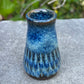 Tiny Carved Blue Vase
