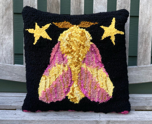 Tufted Rosy Maple Moth Pillow