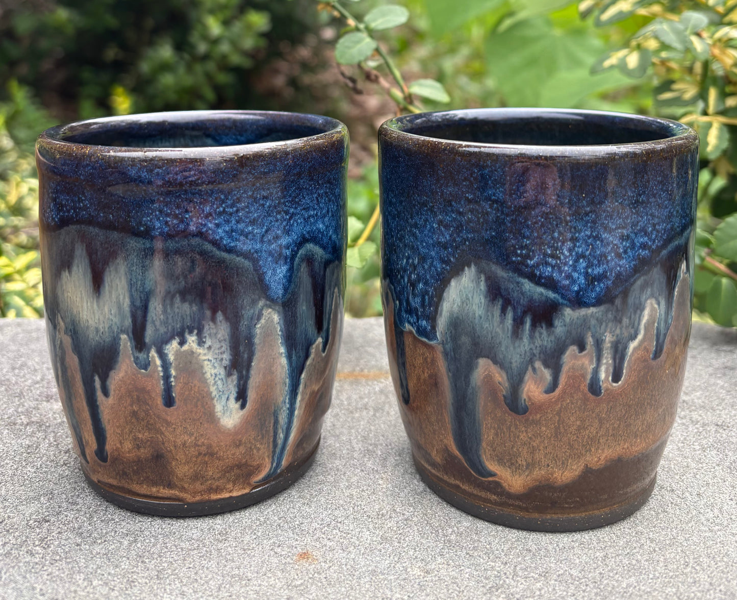 Brown and Blue Cup 12oz