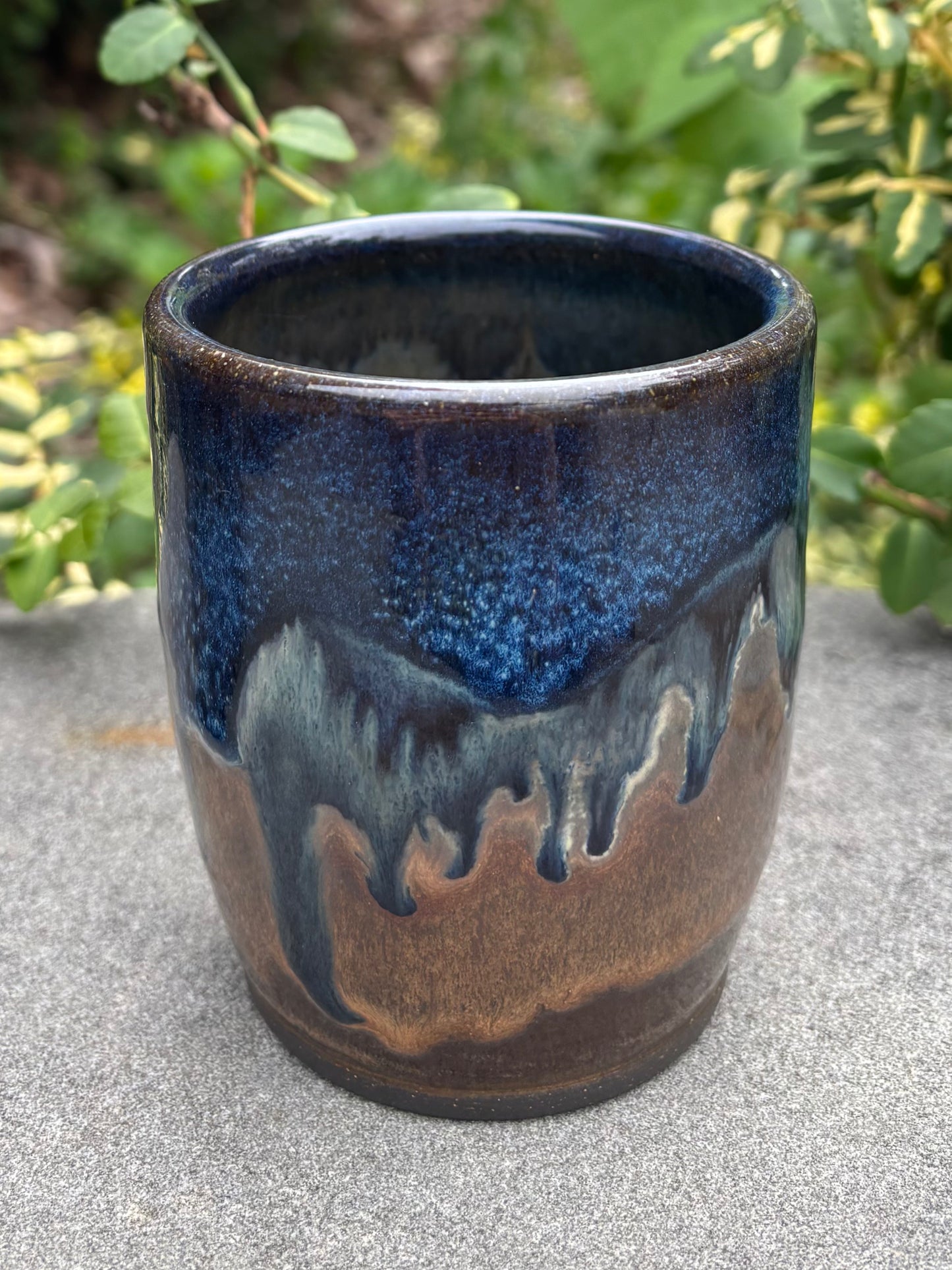 Brown and Blue Cup 12oz