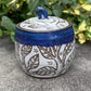 Carved Blue Tree Jar