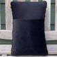 Tufted Blue Flower Pillow
