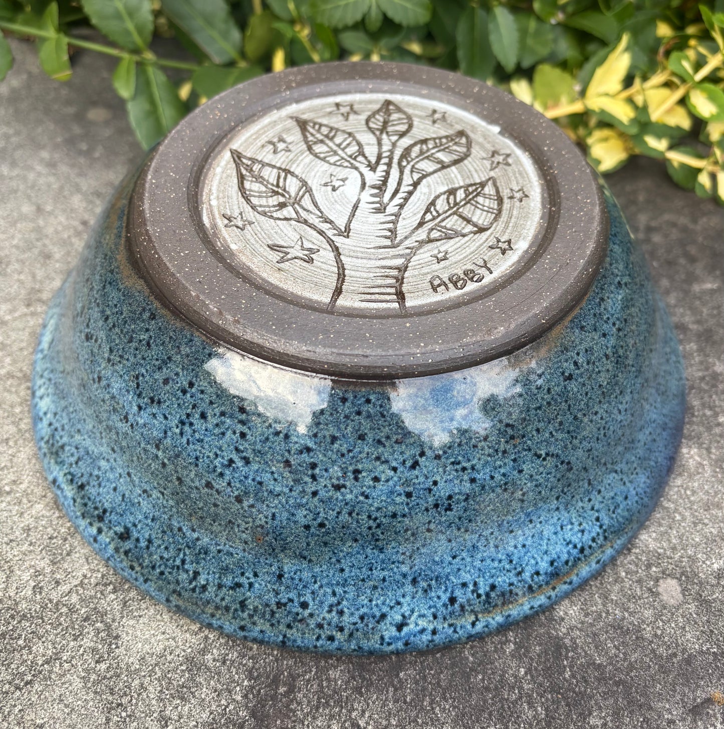 Medium Blue and Brown Bowl