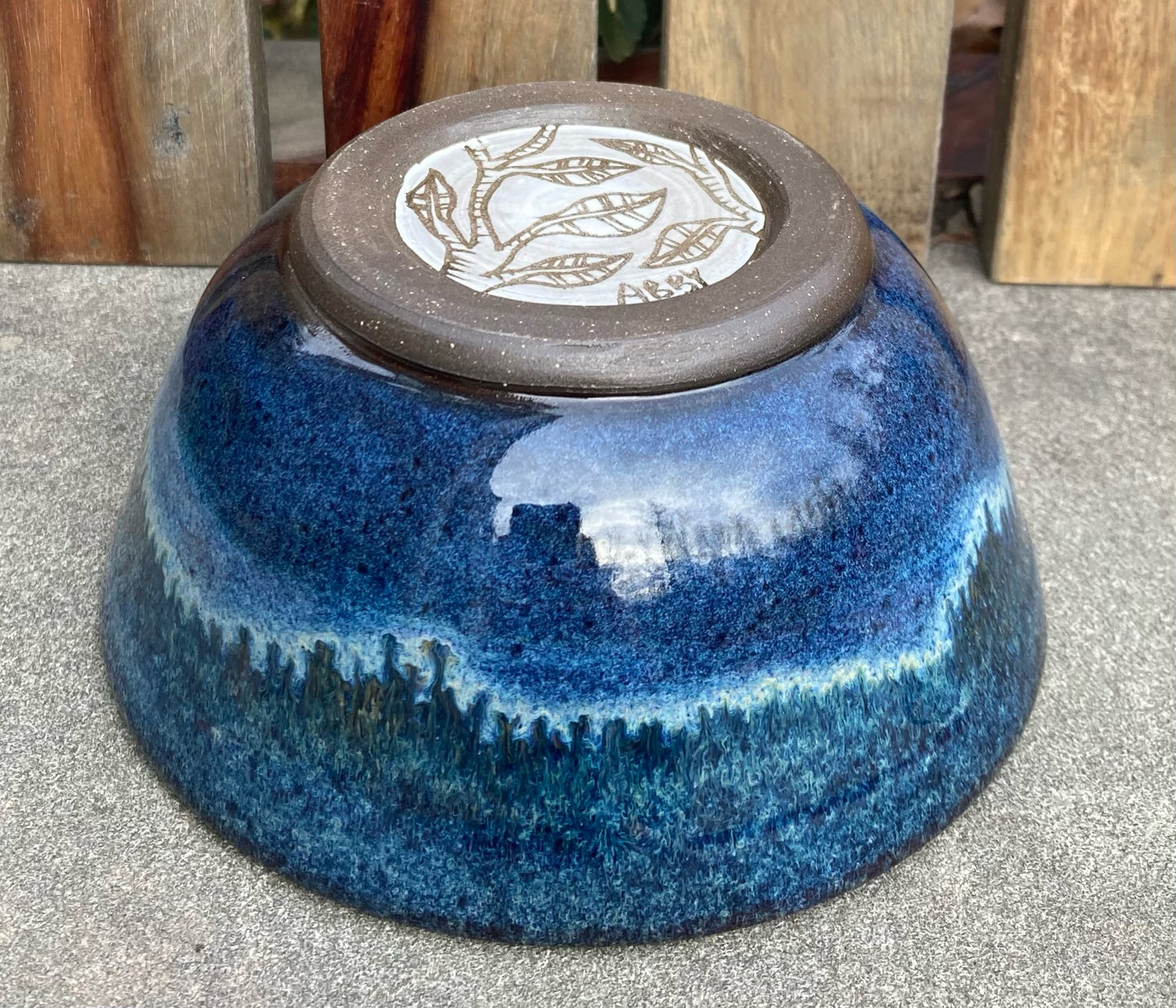 Medium Small Bright Blue Bowl
